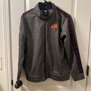 FCB Barcelona Youth Kids Boys Size XL Full Zip Track Jacket Slim-Fit Multicolor